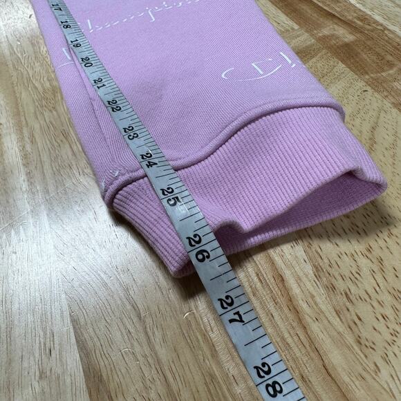 Champion NWT Shadow Script Girls Sweatpants Pink Size M Drawstring Waist Pockets - Picture 9 of 9
